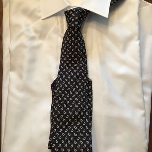 Polo Ralph Lauren Navy-Patterned Silk Necktie